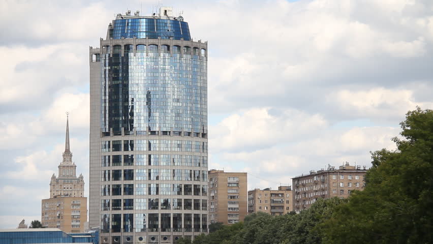 MOSCOW - JUNE 20: A group of skyscrapers, known as the Moscow International Business Center or 'Moscow City',  stand on the Moscow River embankment on June 20, 2012 in Moscow, Russia.