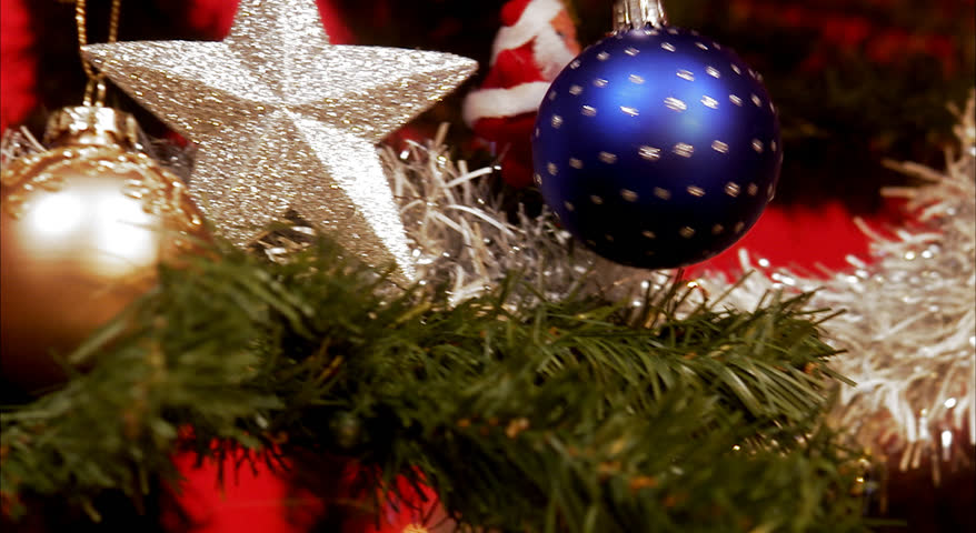 A woman decorating the tree