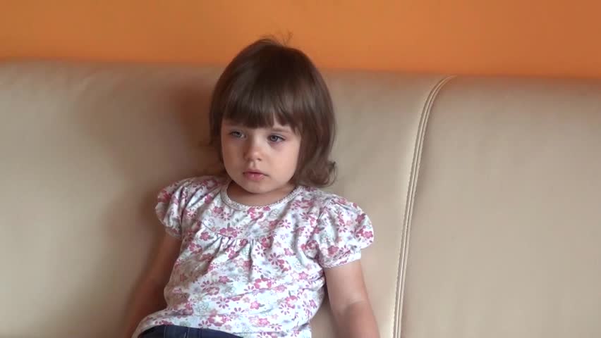 two-year old girl with an interest in watching a movie