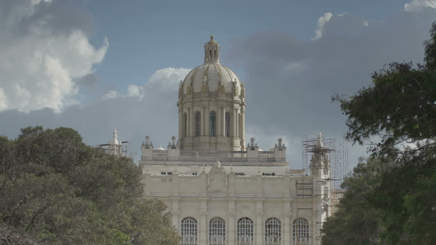 timelapse of the revolution museum, havana, cuba