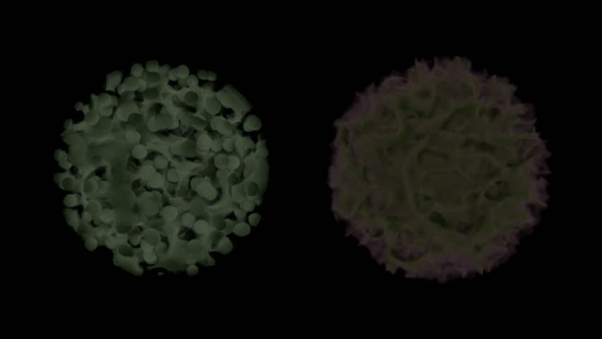 Microbic cells elements set with alpha channel