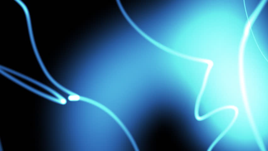 Blue distorted neon lines background loop