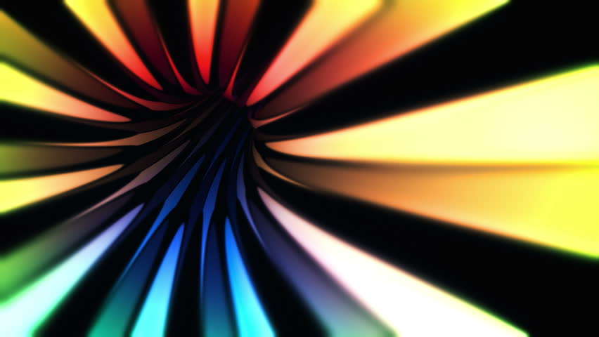 Wormhole though time and space, in rainbow colors.
Travel though this colorful rainbow tunnel and be hypnotized!
