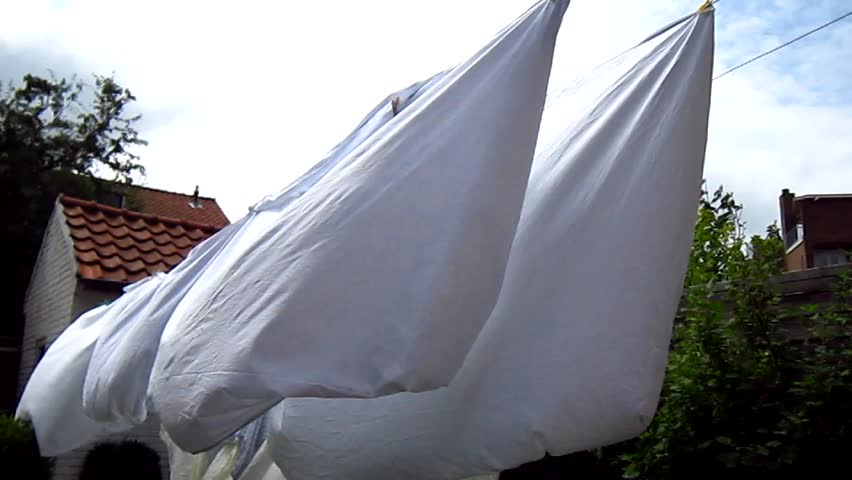 outdoor drying laundry