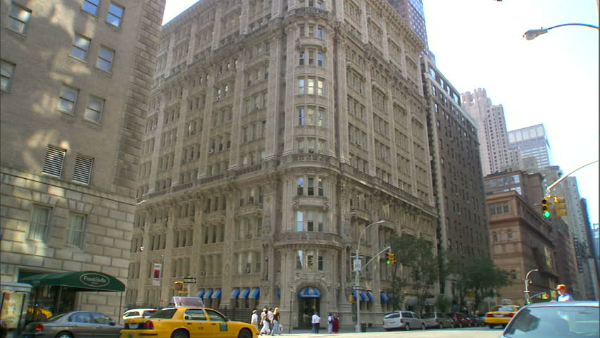 New York, NY - CIRCA 2006: A wide shot of the minutely detailed Alwyn Court Building in Manhattan 