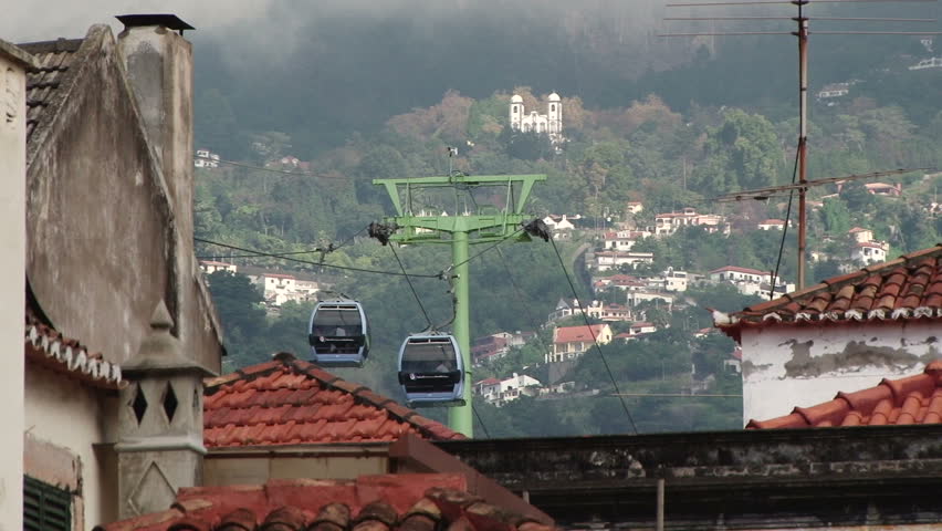 FUNCHAL, PORTUGAL - CIRCA NOVEMBER 2010: The Funchal to Monte Cable car on the island of Madeira