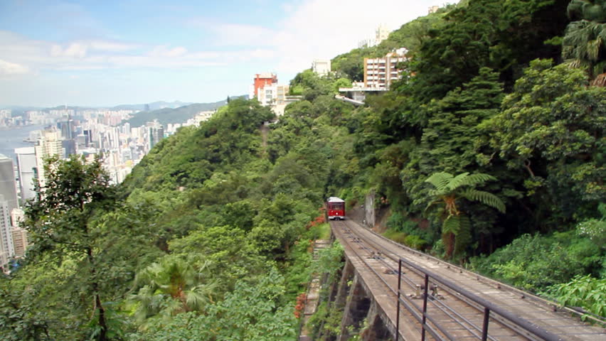 Venerable Peak Tram in Hong Kong 