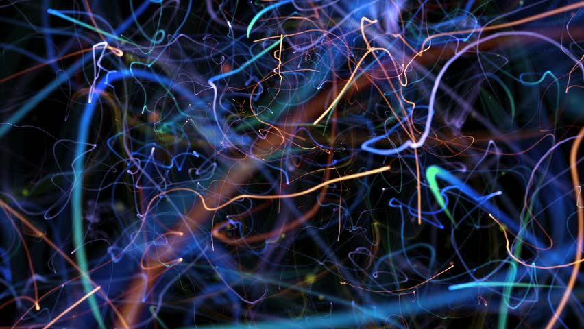 HD - Particles streak randomly drawing scribble (Loop).