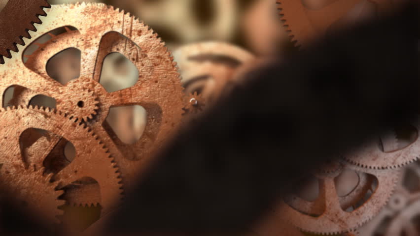 Metal Gears in Perpetual Motion. Loop.