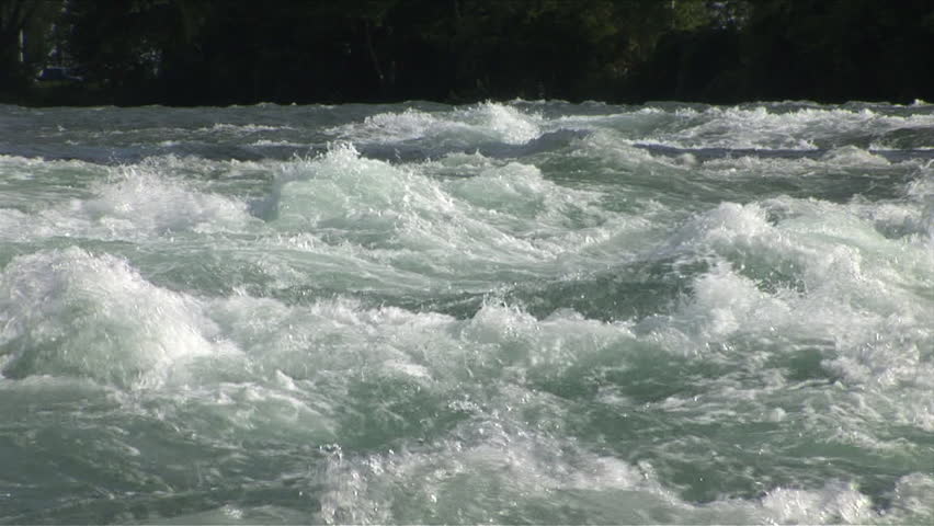 Rushing water in a river hypnotizes anyone who dares look at it