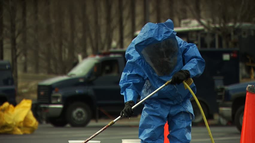 PROVIDENCE, RHODE ISLAND - SEPTEMBER 16, 2010: Hazmat emergency response drill