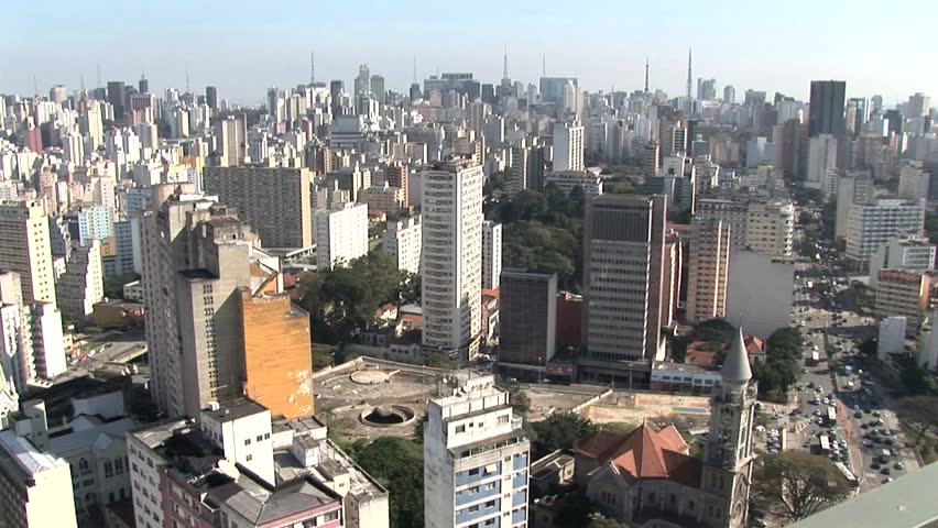 Aerial View of Sao Paulo Brazil's Cityscape