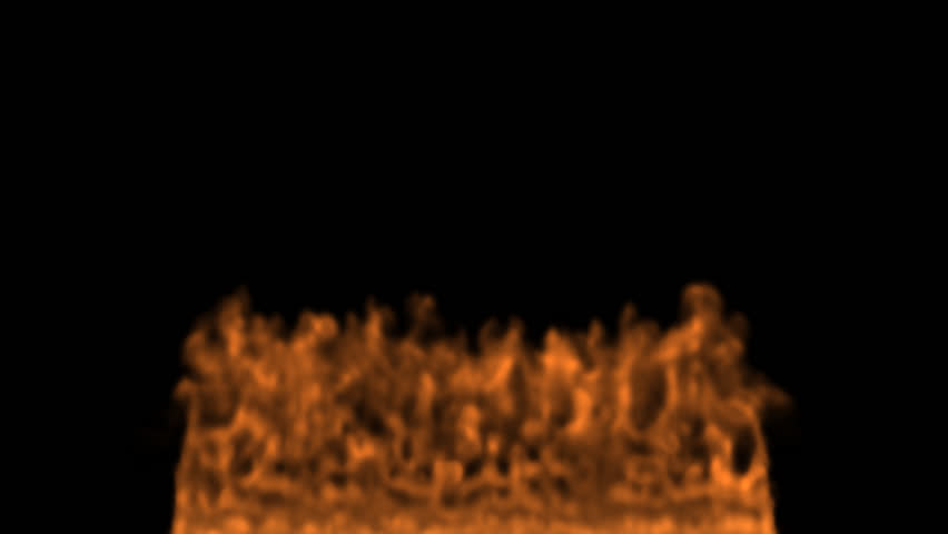 Rectangle in flames with a black background