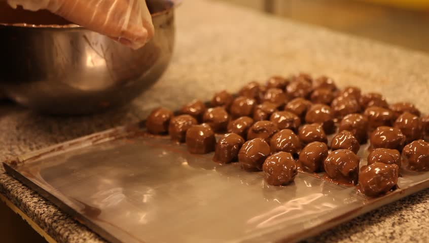 Chocolate-making factory in the "Del Turista" in San Carlos de Bariloche, Argentina
