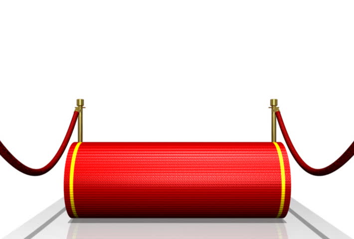 Red carpet unrolling 