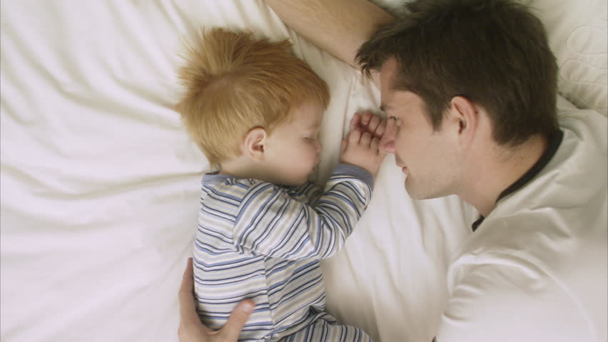 Father and son sleeping
