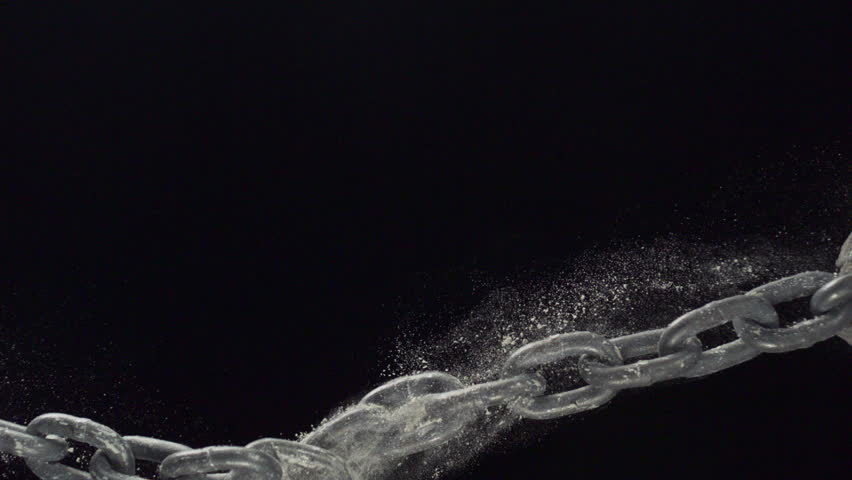 Chain tugging shooting with high speed camera.