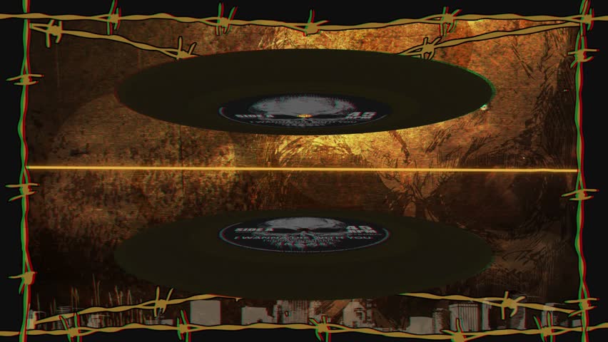 Stereoscopic 3D Musical Revolutions: Gothic Rock animated 3d background - Red Cyan Anaglyph 3D Version