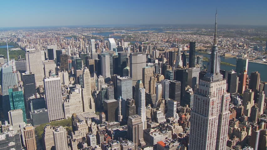 NEW YORK - OCTOBER 10: An aerial view of Manhattan is shown October 10, 2008 over New York City. Helicopter tours over Manhattan take place daily, weather permitting.  