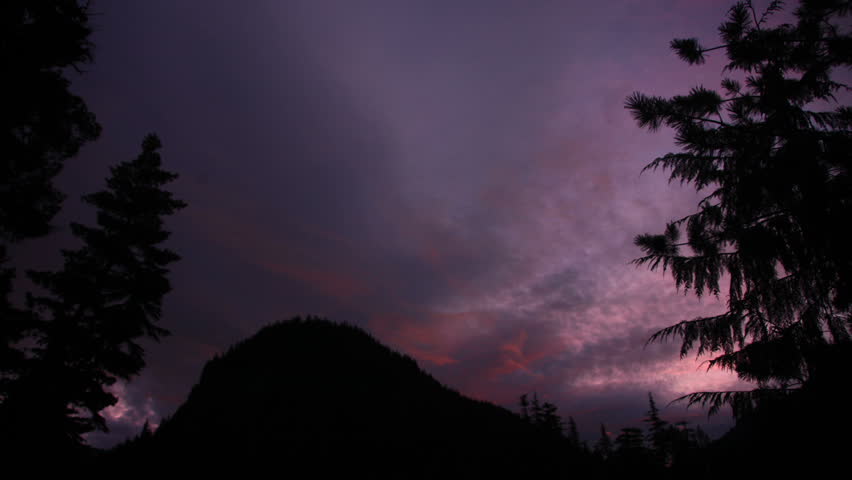 Cougar Rock Dawn, Mount Rainier, Cascades, Washington, Time Lapse