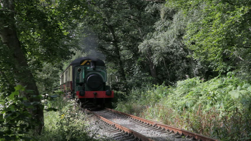 Steam train on the Royal Deeside Railway near Banchory, Scotland.  The railway and engines are maintained by a small group of enthusiasts on a one mile length of track and offers rides to the public.