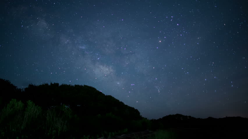 Stars Milky Way Panning Time-Lapse near water
