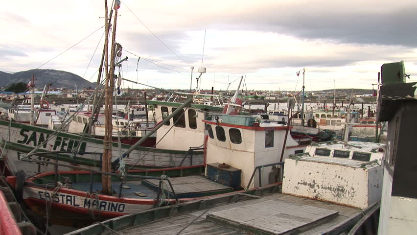 PUERTO NATALES, CHILE - May 2007: Seaport in Puerto Natales, Chile