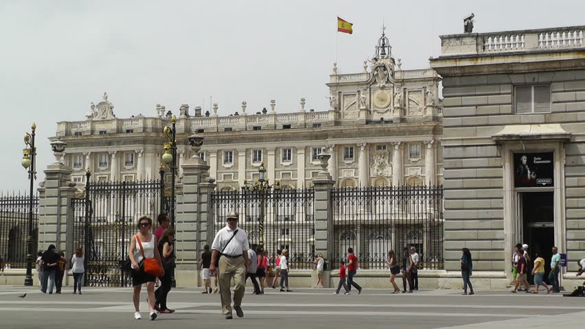 MADRID SPAIN - 24 MAY:  downtown of Madrid at the Spanish Royal Palace Palazzo Reale in 2012
