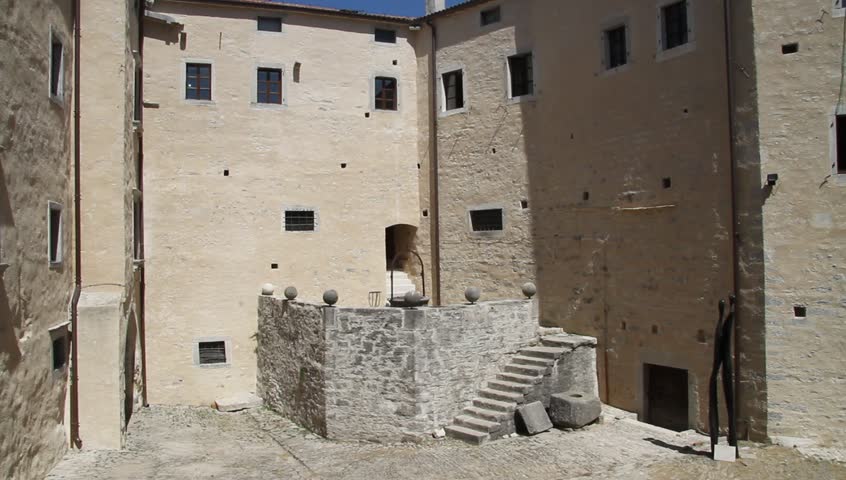 Inside fortress in Pazin, Croatia