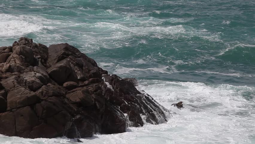 Huge waves lapping