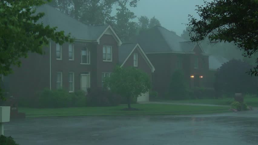 It's not a hurricane but it almost looks like one. This is a typical Virginia northeastern storm passing through a Hampton suburb.