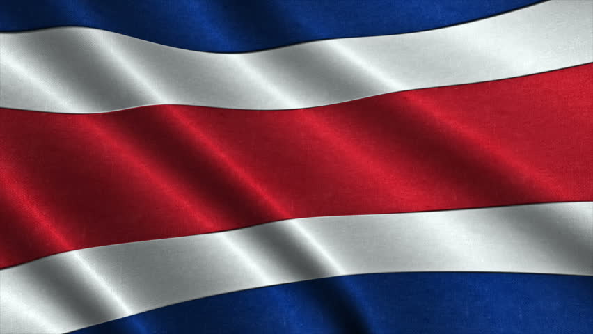 Costa Rica Flag Stock Footage Video | Shutterstock