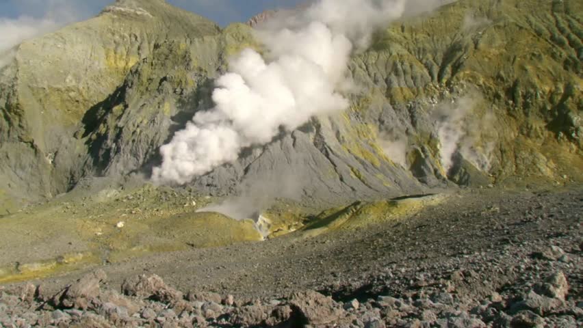 White Island, New Zealand, April 2011. Sitting 48 km offshore, White Island (Whak?ri) is one of New Zealand's most active cone volcanoes which has been built up by continuous volcanic activity