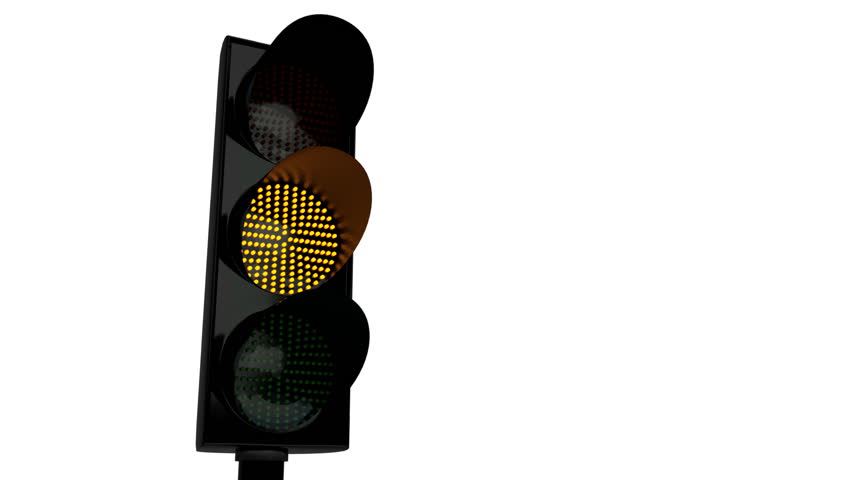 isolated traffic light with background white or blue