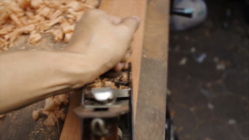 wood plane and shavings