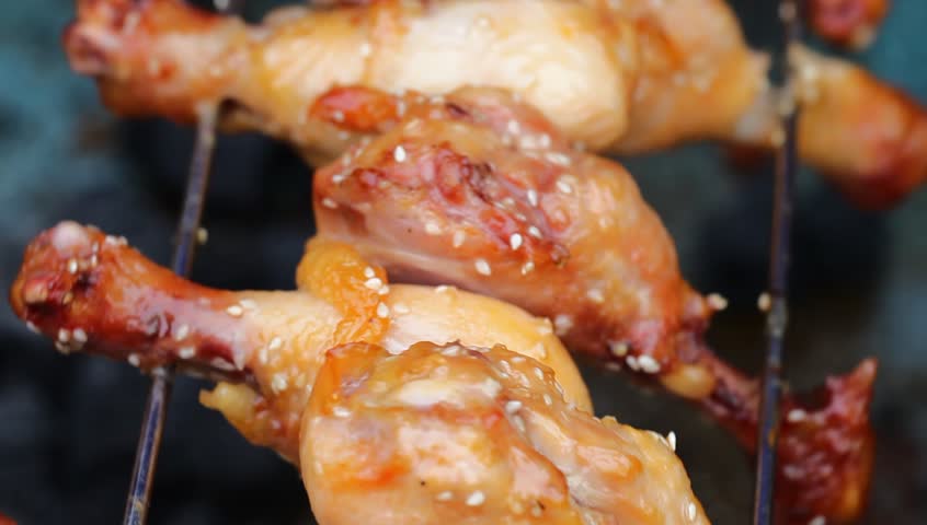 barbecue chicken, also chicken leg