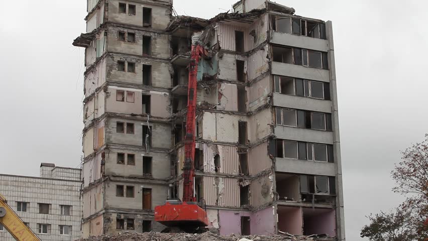 demolishing  timelapse