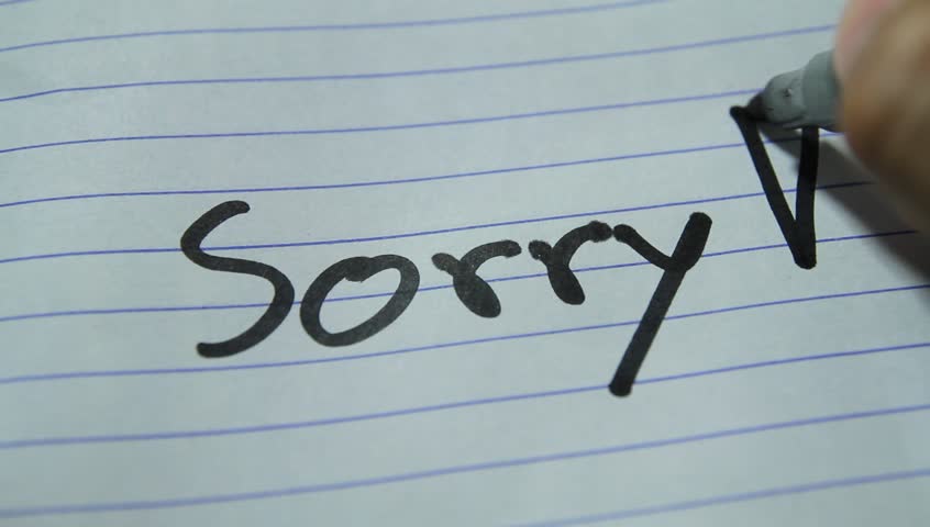 Header of sorry