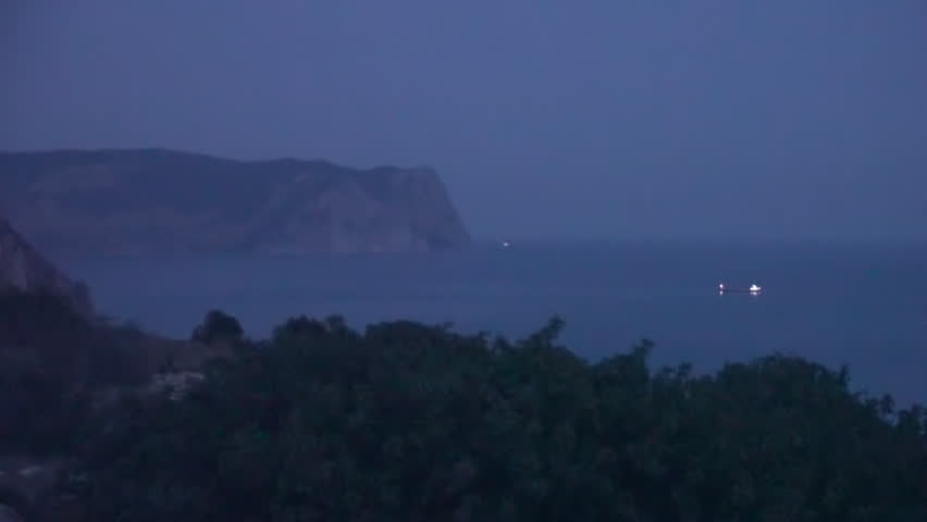 Sea at night