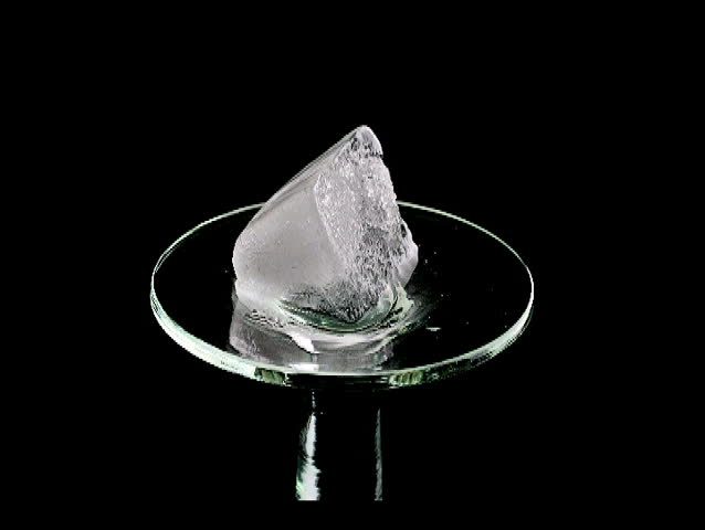 Ice cube melting time lapse