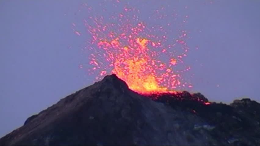 Volcano in action volcanic eruption in slow motion