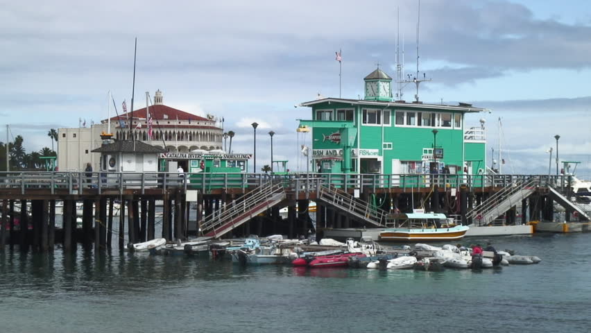 CATALINA ISLAND, UNITED STATES OF AMERICA - 3/26/2011 : Ferry On Cloudy Day