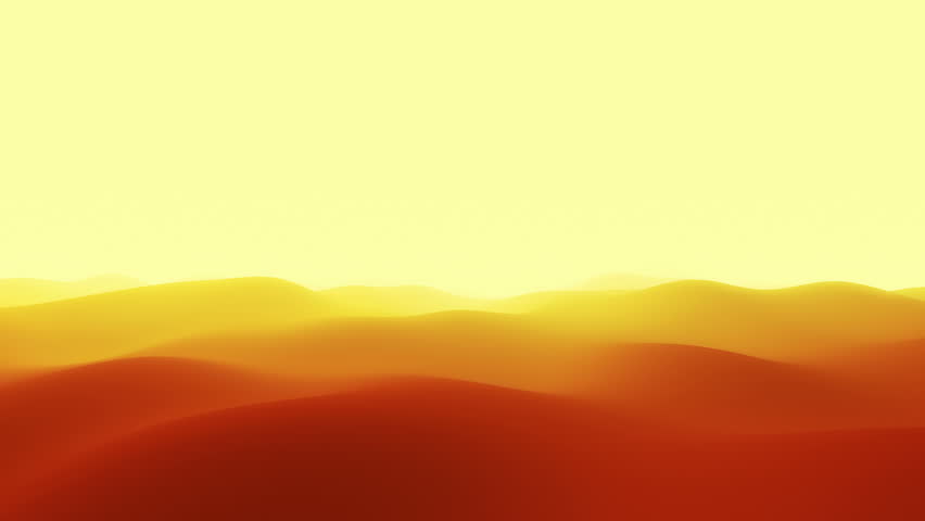 Flying through abstract dunes landscape.