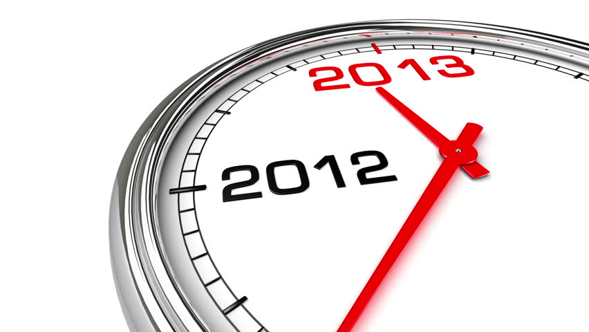 New Year 2013 Clock (with Matte). Clock countdown from year 2012 to 2013. Perfect for your own background, clean mask.