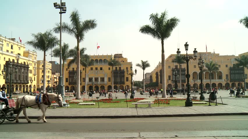 video footage of the Central City of Lima, Peru
