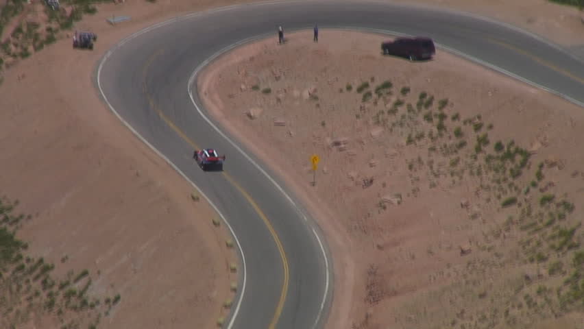 Colorado Springs - July 19: Nobuhiro Tajima toward the summit during the 86th running of the Pikes Peak International Hill Climb in Colorado Springs, Colorado July 19, 2008.