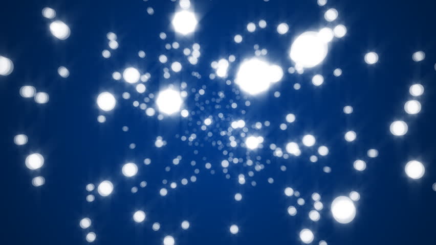 Flying particles, seamlessly looping. Version 1 of 3.