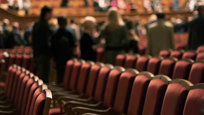 After show. Auditorium in the theater.