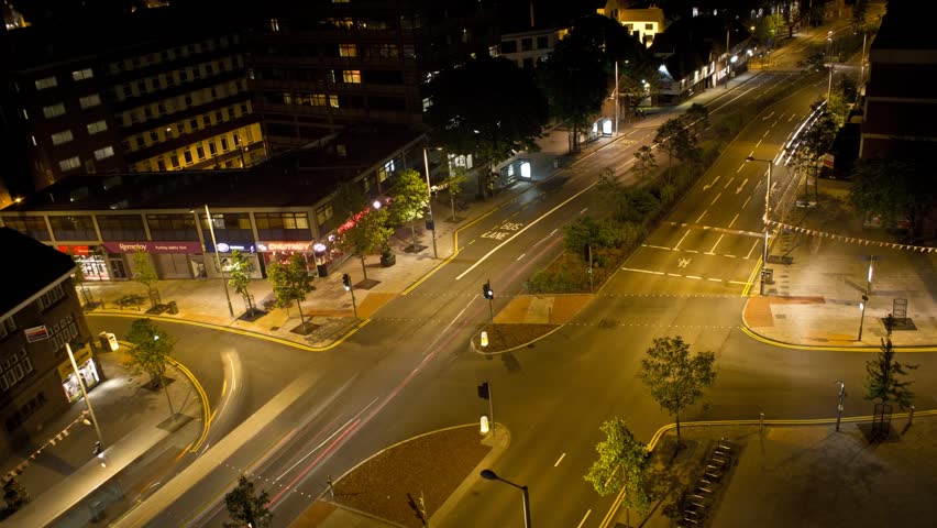 night car long exposure timelapse