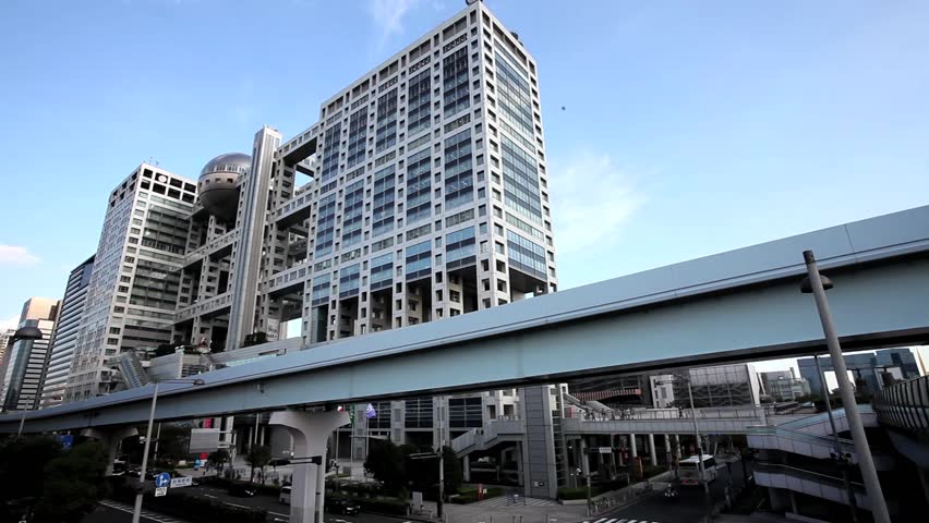 TOKYO, JAPAN â NOVEMBER 10: The Fuji TV headquarters in Odaiba, known for its unique architecture by Kenzo Tange November 10, 2011